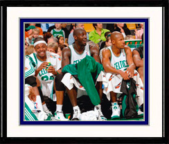 Boston Celtics Photo Double Matted & Framed