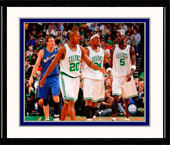 Boston Celtics Photo Double Matted & Framed