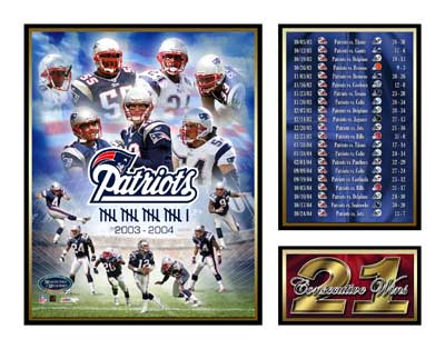 New England Patriots  Photo Double Matted