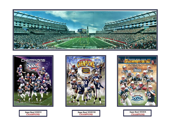 New England Patriots Photo Double Matted