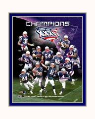 New England Patriots Photo Double Matted