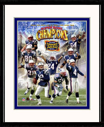 New England Patriots Photo Double Matted & Framed