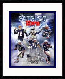 New England Patriots Photo Double Matted & Framed