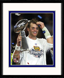 New England Patriots Photo Double Matted & Framed