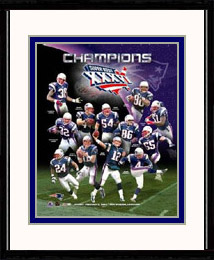 New England Patriots Photo Double Matted & Framed