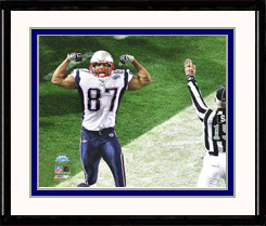 New England Patriots Photo Double Matted & Framed