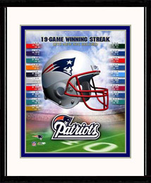 New England Patriots Photo Double Matted & Framed